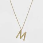 Sugarfix By Baublebar Initial M Pendant Necklace - Gold