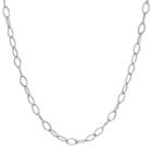 Women's Journee Collection Light Rope Chain Necklace In Sterling Silver -