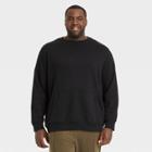 Men's Big & Tall Standard Fit Crewneck Sweatshirt - Goodfellow & Co Black
