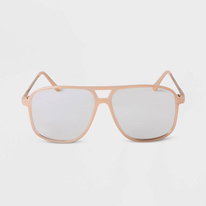 Women's Aviator Blue Light Filtering Glasses - A New Day Tan