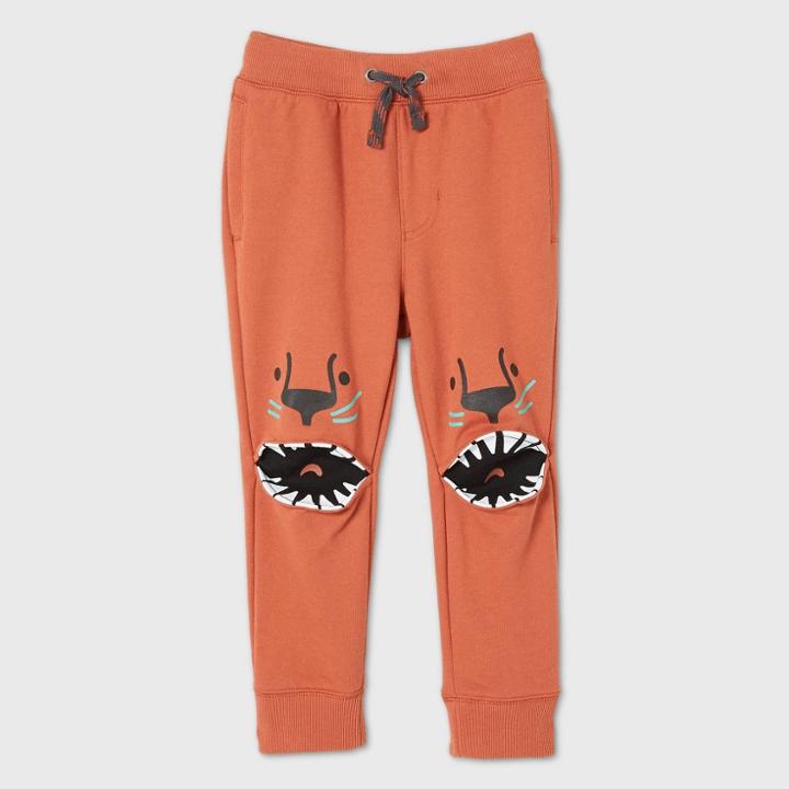 Toddler Boys' Foxtail Lion Knee Pull-on Pants - Cat & Jack Orange