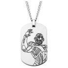 Men's Marvel Ultron Stainless Steel Laser Etched Dog Tag Pendant With Chain