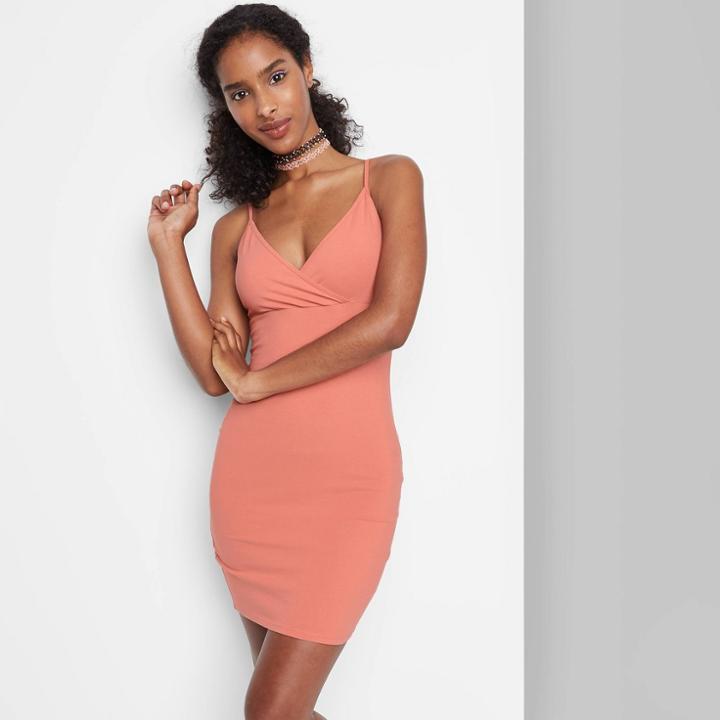 Women's Sleeveless Knit Bodycon Dress - Wild Fable Rose