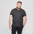 Men's Big & Tall Short Sleeve Loring Polo T-shirts - Goodfellow & Co Railroad Gray