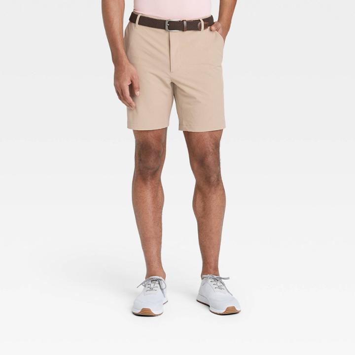 Men's Heather Golf Shorts - All In Motion Khaki