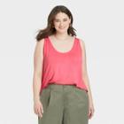 Women's Plus Easy Tank Top - A New Day Pink