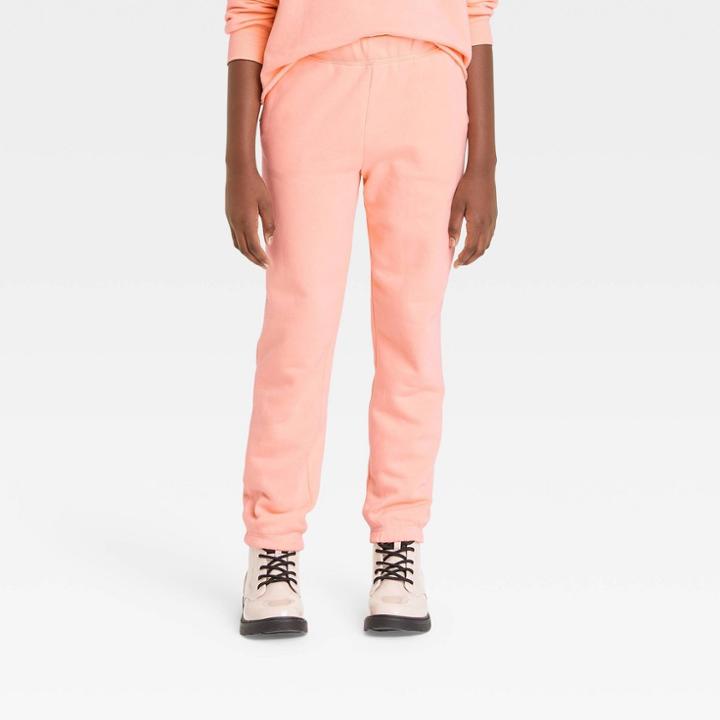 Kids' Fleece Jogger Pants - Art Class Orange