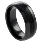 Men's Daxx Ceramic Band With 8mm Carbon Fiber Inlay - Black