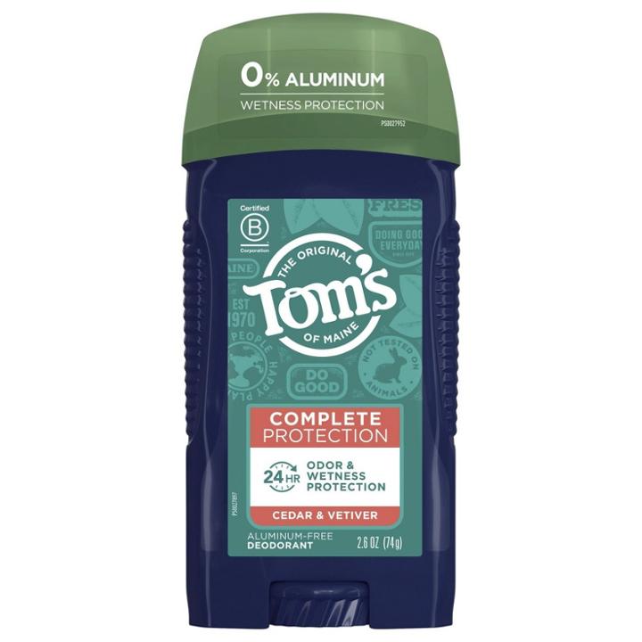 Tom's Of Maine Complete Protection Deodorant - Cedar & Vetiver