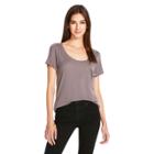 Women's Crew Neck Micromodal T-shirt With Pocket - Mossimo Gray Xl, Aventail Gray