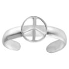 Journee Collection Women's Tressa Collection In Sterling Silver Adjustable Peace