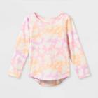 Toddler Girls' Adaptive Tie-dye Long Sleeve T-shirt - Cat & Jack Cream