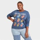 The Rolling Stones Women's Rolling Stones Logo Plus Size Graphic Sweatshirt - Navy