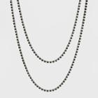 Long Rhinestone Necklace - A New Day Black