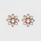 Sugarfix By Baublebar Lavish Crystal Stud Earrings - Blush, Girl's, Blush Pink