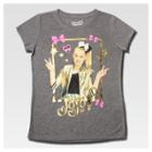 Nickelodeon Girls' Jojo Siwa Short Sleeve T-shirt - Dark Heather Gray