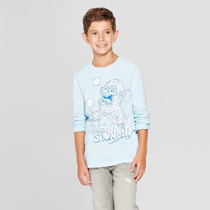 Boys' Yeti Long Sleeve Graphic T-shirt - Cat & Jack Blue