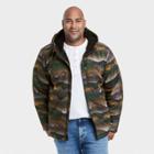 Men's Softshell Sherpa Jacket - All In Motion Olive Green