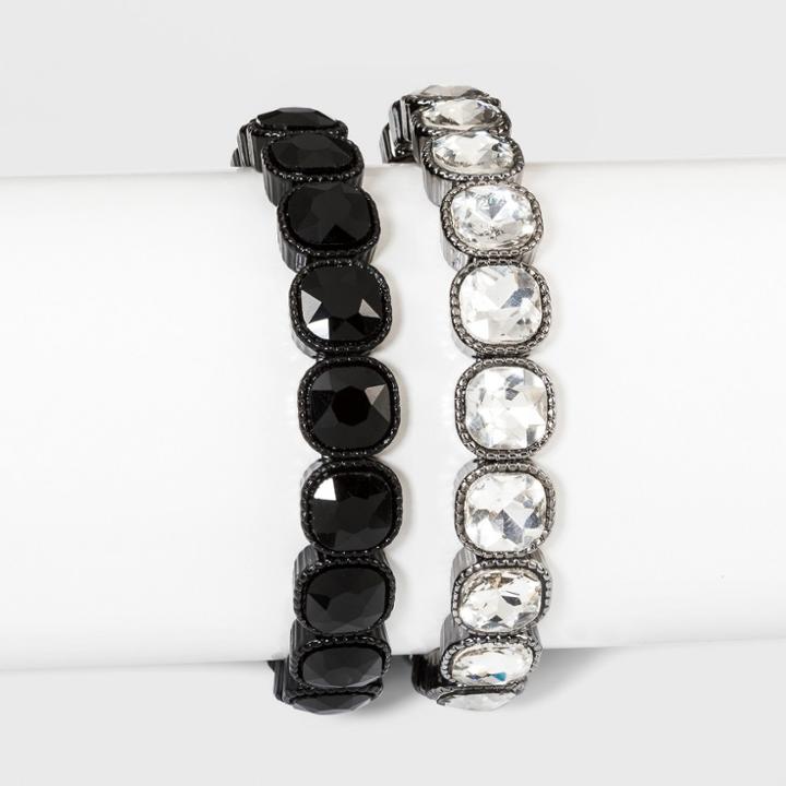 2 Pc Bracelet - A New Day Black/silver