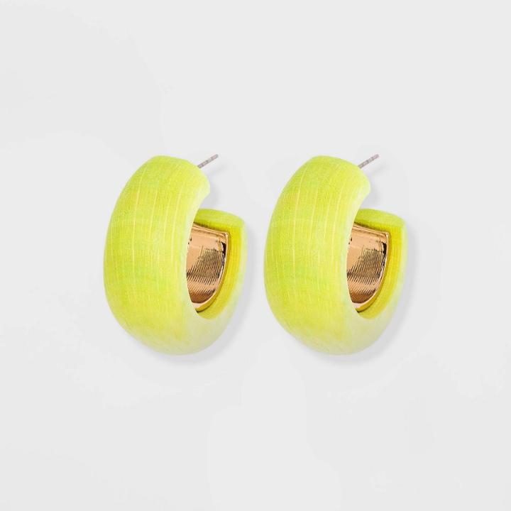Open Wood Hoop Earrings - A New Day