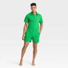 Mad Engine Men's Shamrock Short Sleeve Romper - Green