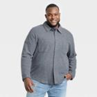 Men's Big & Tall Knit Button-down Shirt - Goodfellow & Co Gray