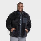 Men's Big & Tall Sherpa Faux Fur Jacket - Goodfellow & Co Black