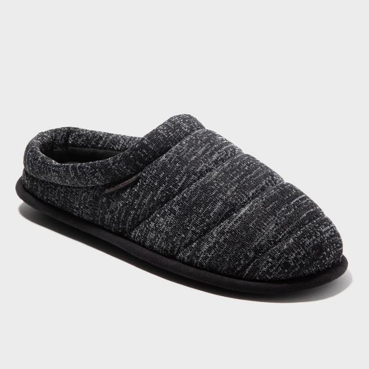 Men's Dearfoams Memory Foam Clog Slipper - Black