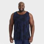 Men's Big & Tall Tie-dye Relaxed Fit Scoop Neck Tank Top - Goodfellow & Co Blue