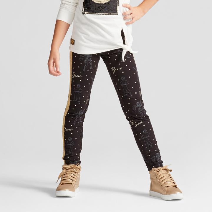 Lucas Girls' Star Wars Forces Of Destiny Brave Graphic Leggings - Black