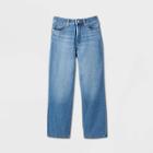 Women's High-rise Cropped Straight Jeans - Universal Thread Medium Wash 00, Women's, Blue