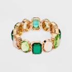 Rhinestones With Stretch Bracelet - A New Day Emerald Green