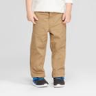Toddler Boys' Straight Fit Chino Pants - Cat & Jack Khaki 12m, Boy's, Brown