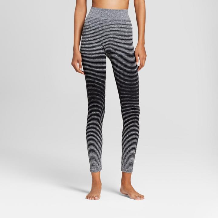 Women's Striped Hosiery Leggings - Xhilaration Black
