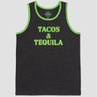 Well Worn Men's Tacos & Tequila Tank Top - Gray