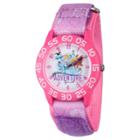 Girls' Disney Princess Cinderella-jasmine And Belle Pink Plastic Time Teacher Watch - Purple