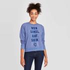 Mighty Fine Women's Dreidel Holiday Sweatshirt - Heather Blue