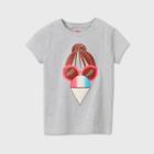 Petitegirls' Short Sleeve Snow Cone Gal Graphic T-shirt - Cat & Jack Gray