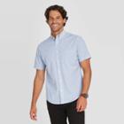 Men's Standard Fit Short Sleeve Poplin Button-down Shirt - Goodfellow & Co
