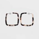 Clear Acrylic Square Earrings - A New Day Tortoise/blonde, Women's, Green/yellow