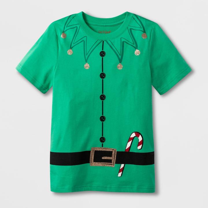 Kids' Short Sleeve Elf Suit T-shirt - Cat & Jack Green Xxl, Kids Unisex