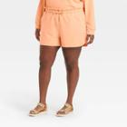 Women's Plus Size High-rise Pull-on Shorts - Universal Thread Orange