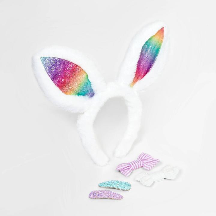 Girls' 5pk Easter Bunny Headband And Clip Set - Cat & Jack