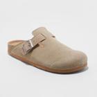 Women's Mad Love Tina Microsuede Wide Width Slip On Clogs - Taupe (brown) 10,