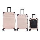 Dukap Tour Lightweight 3pc Hardside Luggage Set - Champagne, Beige