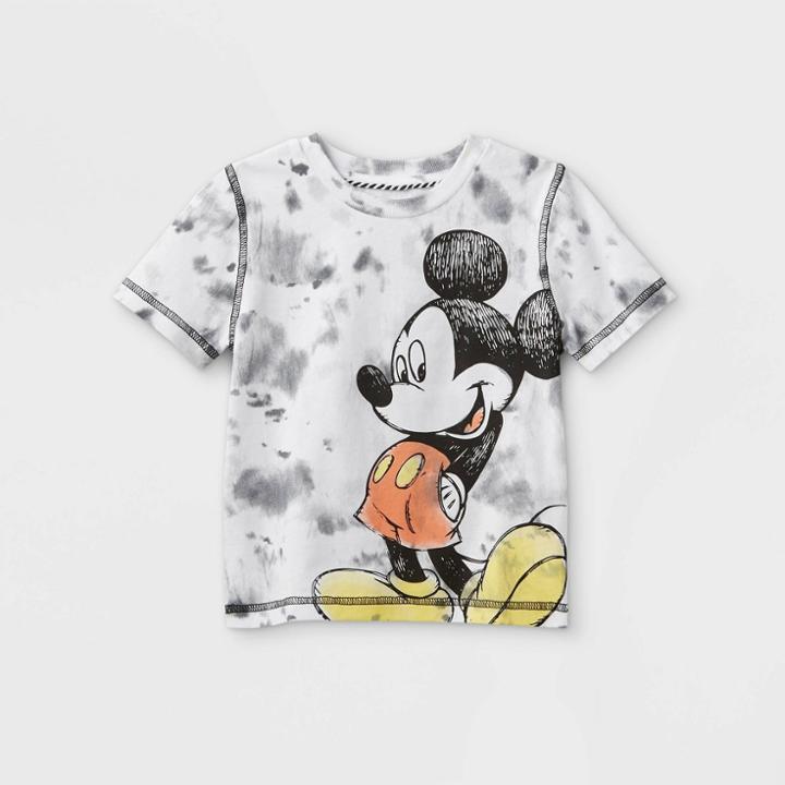 Toddler Boys' Disney Mickey Mouse T-shirt - Black/white