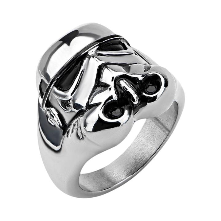 Men's Star Wars Stainless Steel Stormtrooper 3d Ring Best Seller, Size: