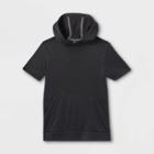 Boys' Short Sleeve Tech Fleece Hoodie - All In Motion Black