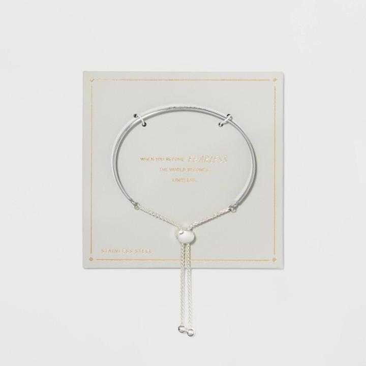 Target Stainless Steel Fearless Bolo Bracelet -