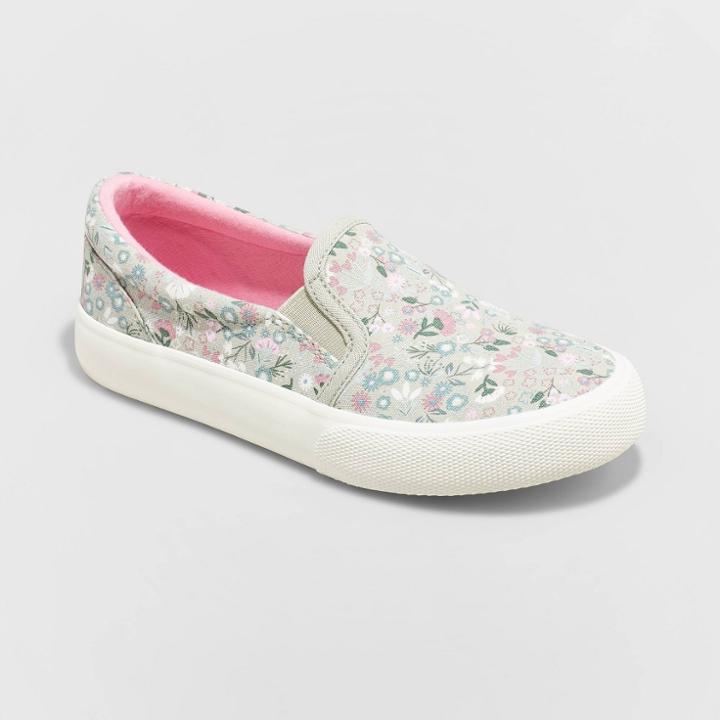 Girls' Sariah Floral Print Slip-on Sneakers - Cat & Jack